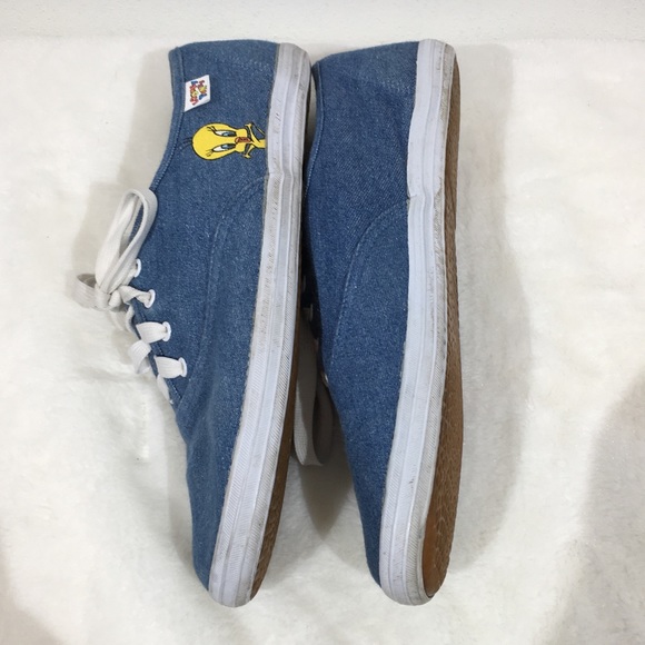 Vintage Looney Tunes Denim Lounge Sneakers - 10 - Picture 4 of 8